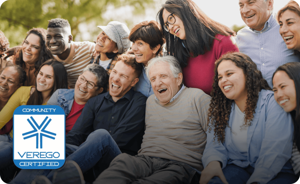 Group of diverse people having fun outdoors Group of diverse people having fun outdoors